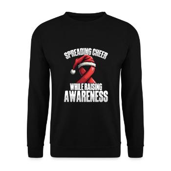 Répandre le bonheur et augmenter - Sweat-shirt Unisexe - noir - Devant - Alina (178cm) & Michal (187cm)