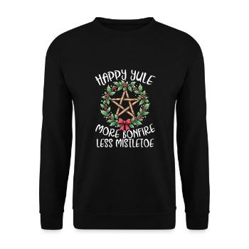 Merry Christmas, More bonfires, - Unisex Sweatshirt - black - Front - Alina (178cm) & Michal (187cm)