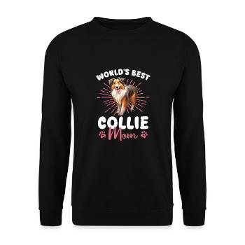 Long-haired Collie World's best Collie Mom - Unisex Sweatshirt - black - Front - Alina (178cm) & Michal (187cm)