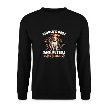 Jack Russell Terrier Groovy Jack Russell Maman - Sweat-shirt Unisexe - noir - Devant - Alina (178cm) & Michal (187cm)
