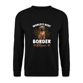 Border Terrier Groovy Border Mom - Unisex Sweatshirt - black - Front - Alina (178cm) & Michal (187cm)