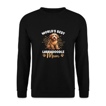 Labradoodle Groovy Labradoodle Mom - Unisex Pullover - Schwarz - Vorne - Alina (178cm) & Michal (187cm)