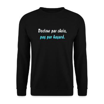 Arzt, Arzt, Krankenschwester, Gesundheit und weißer Kittel - Unisex Pullover - Schwarz - Vorne - Alina (178cm) & Michal (187cm)