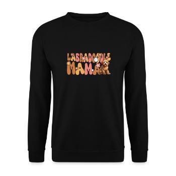 Labradoodle Groovy Labradoodle Mom - Unisex Sweatshirt - black - Front - Alina (178cm) & Michal (187cm)