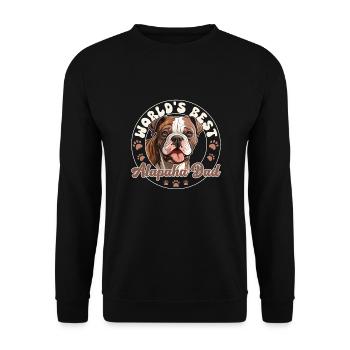 Alapaha Blue Blood Bulldog Groovy Alapaha Dad - Unisex Sweatshirt - black - Front - Alina (178cm) & Michal (187cm)