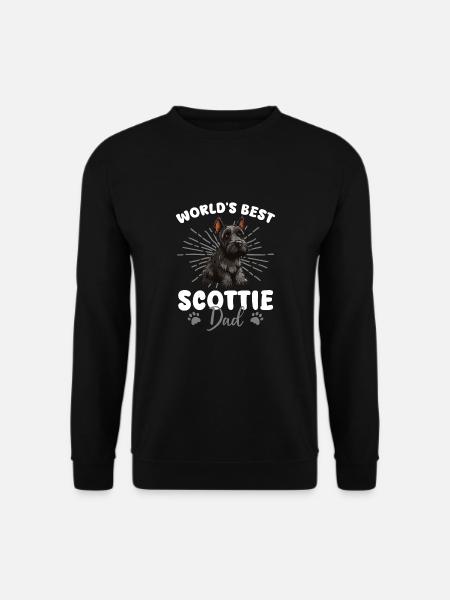Terrier écossais Groovy Scottie Dad - Sweat-shirt Unisexe - noir