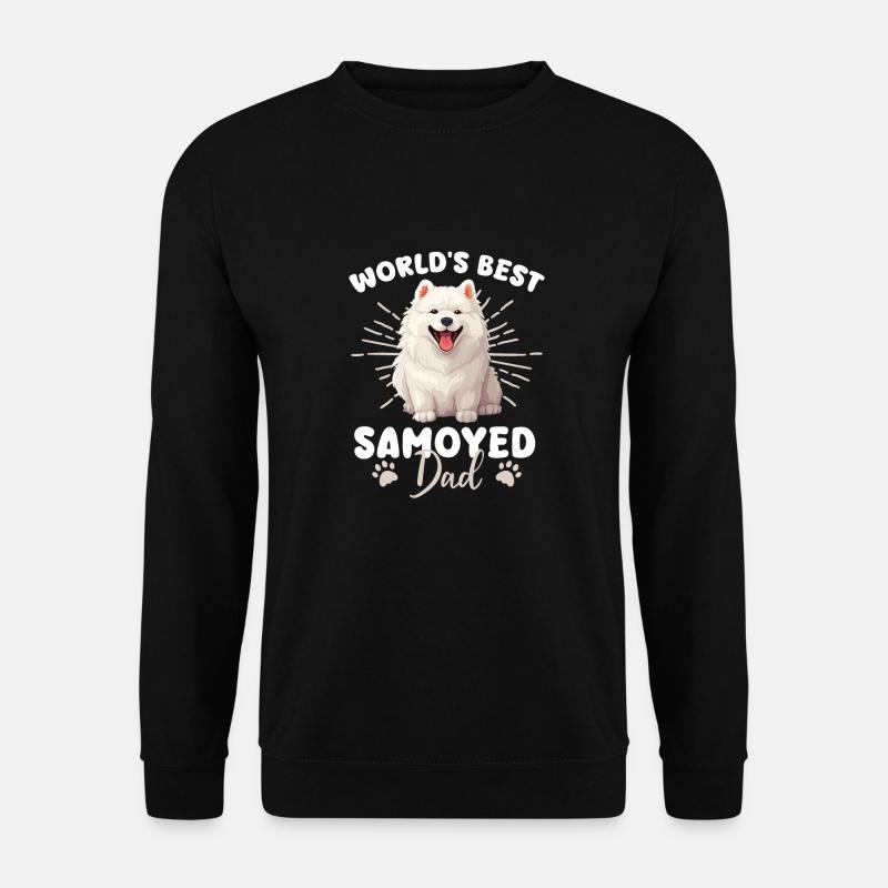 Samoyed Groovy Samoyed Dad - Unisex Sweatshirt - black