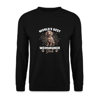 Weimaraner Groovy Weimaraner Dad - Unisex Pullover - Schwarz - Vorne - Alina (178cm) & Michal (187cm)