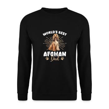 Lévrier afghan papa afghan groovy - Sweat-shirt Unisexe - noir - Devant - Alina (178cm) & Michal (187cm)