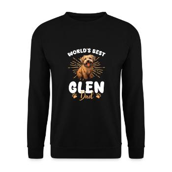 Glen irlandais d’Imaal Terrier Le meilleur père de Glen du monde - Sweat-shirt Unisexe - noir - Devant - Alina (178cm) & Michal (187cm)