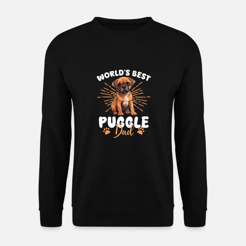 Puggle Groovy Puggle Dad - Unisex Sweatshirt - black