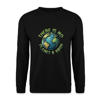 Il n’y a pas d’amoureux de la terre de la planète B Bruh - Sweat-shirt Unisexe - noir - Devant - Alina (178cm) & Michal (187cm)