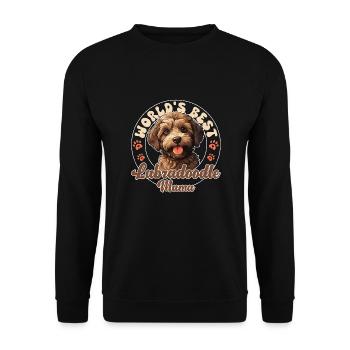 Labradoodle Groovy Labradoodle Mama - Unisex Pullover - Schwarz - Vorne - Alina (178cm) & Michal (187cm)