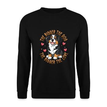 Bernese Mountain Dog Bernese Love - Unisex Sweatshirt - black - Front - Alina (178cm) & Michal (187cm)