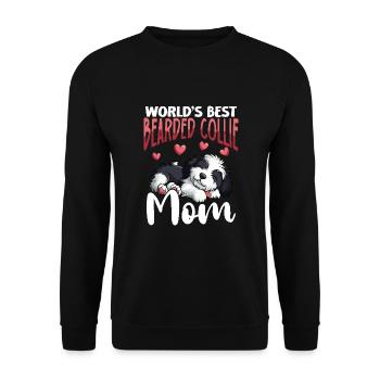 Bearded Collie Dog Beardie Mom - Unisex Sweatshirt - black - Front - Alina (178cm) & Michal (187cm)