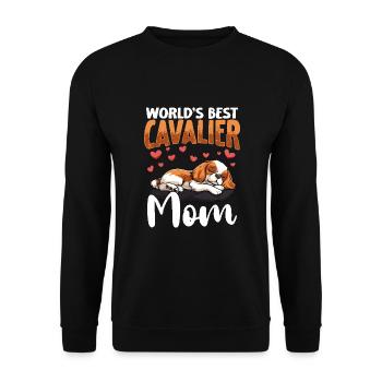 Cavalier King Charles Spaniel Dog Cavalier Mom - Unisex Sweatshirt - black - Front - Alina (178cm) & Michal (187cm)