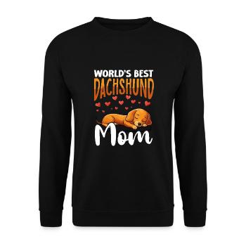 Dachshund Dog Dachshund mom - Unisex Sweatshirt - black - Front - Alina (178cm) & Michal (187cm)