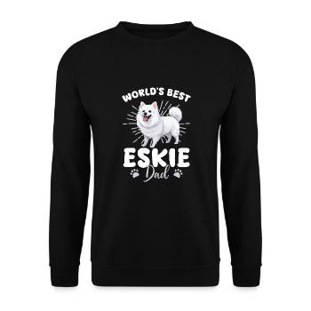 American Eskimo Hund Dog Eskie Dad - Unisex Pullover - Schwarz - Vorne - Alina (178cm) & Michal (187cm)