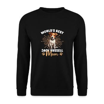 Jack Russell Terrier Groovy Jack Russell Mom - Unisex Sweatshirt - black - Front - Alina (178cm) & Michal (187cm)