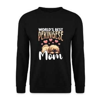 Pékinois La meilleure maman pékinoise du monde - Sweat-shirt Unisexe - noir - Devant - Alina (178cm) & Michal (187cm)