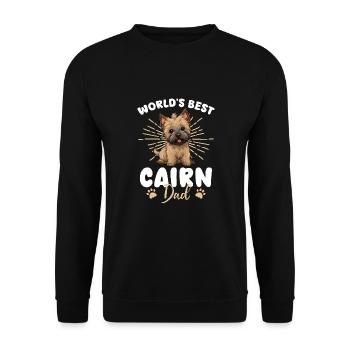 Cairn Terrier Groovy Cairn Dad - Unisex Pullover - Schwarz - Vorne - Alina (178cm) & Michal (187cm)