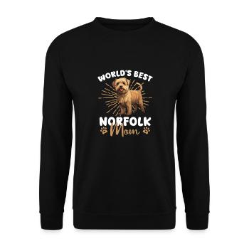 Norfolk Terrier Dog World's best Norfolk Mom - Unisex Sweatshirt - black - Front - Alina (178cm) & Michal (187cm)