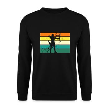 Archer Tir à l’arc - Sweat-shirt Unisexe - noir - Devant - Alina (178cm) & Michal (187cm)