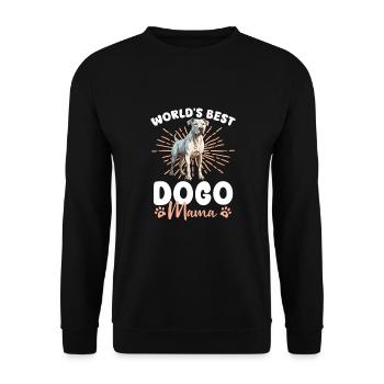 Dogo Argentino Dog World's best Dogo mama - Unisex Sweatshirt - black - Front - Alina (178cm) & Michal (187cm)