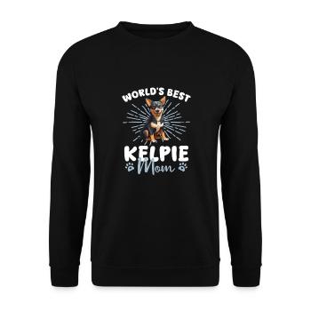 Chien Kelpie australien La meilleure maman Kelpie du monde - Sweat-shirt Unisexe - noir - Devant - Alina (178cm) & Michal (187cm)