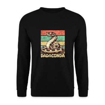 Dadaconda Vatertag bester Papa Anakonda Anakonda - Unisex Pullover - Schwarz - Vorne - Alina (178cm) & Michal (187cm)