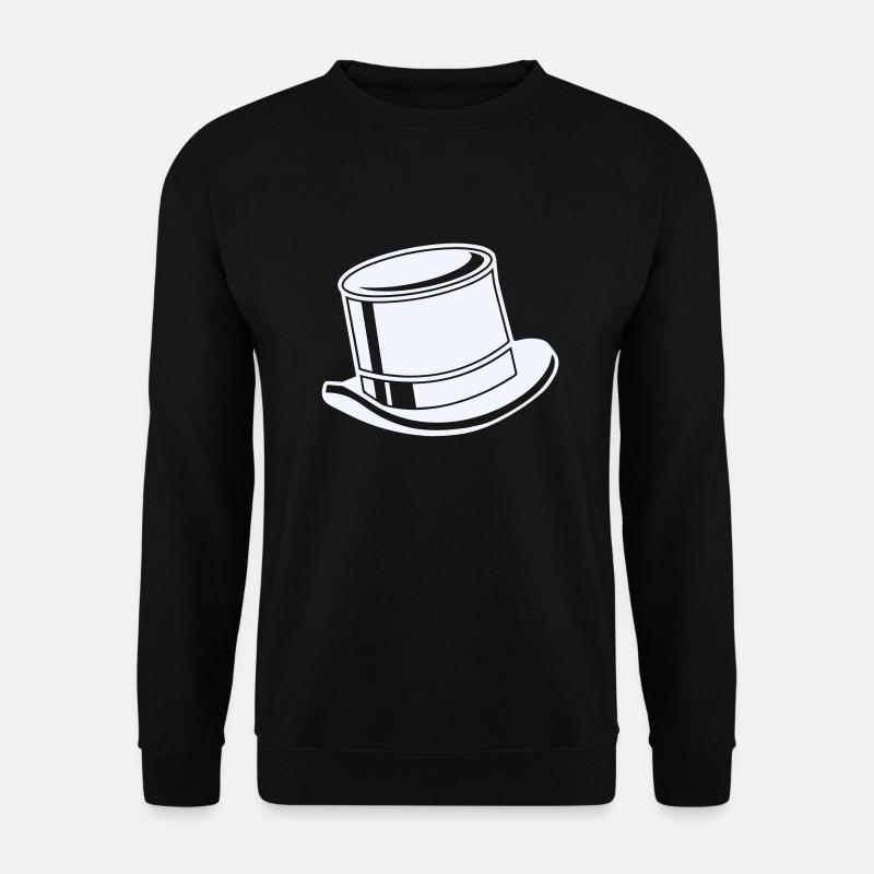 zylinder hut - Unisex Pullover - Schwarz