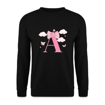 Brief an Pink Clouds - Unisex Pullover - Schwarz - Vorne - Alina (178cm) & Michal (187cm)