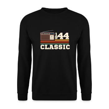 Anniversary 1944 retro classic - Unisex Sweatshirt - black - Front - Alina (178cm) & Michal (187cm)
