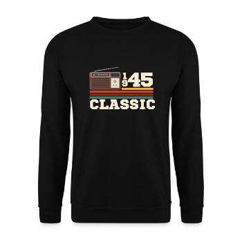 Anniversary 1945 retro classic - Unisex Sweatshirt - black - Front - Alina (178cm) & Michal (187cm)