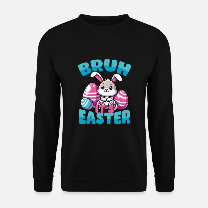 Happy Easter Broth Funny Bunny - Unisex Sweatshirt - black
