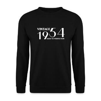 Vintage 1954 aged to perfection - Sweat-shirt Unisexe - noir - Devant - Alina (178cm) & Michal (187cm)