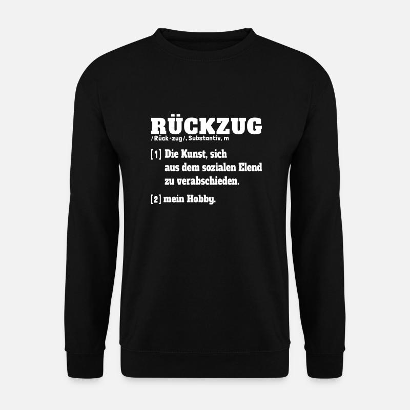 Rückzug Definition Wörterbuch - Unisex Pullover - Schwarz