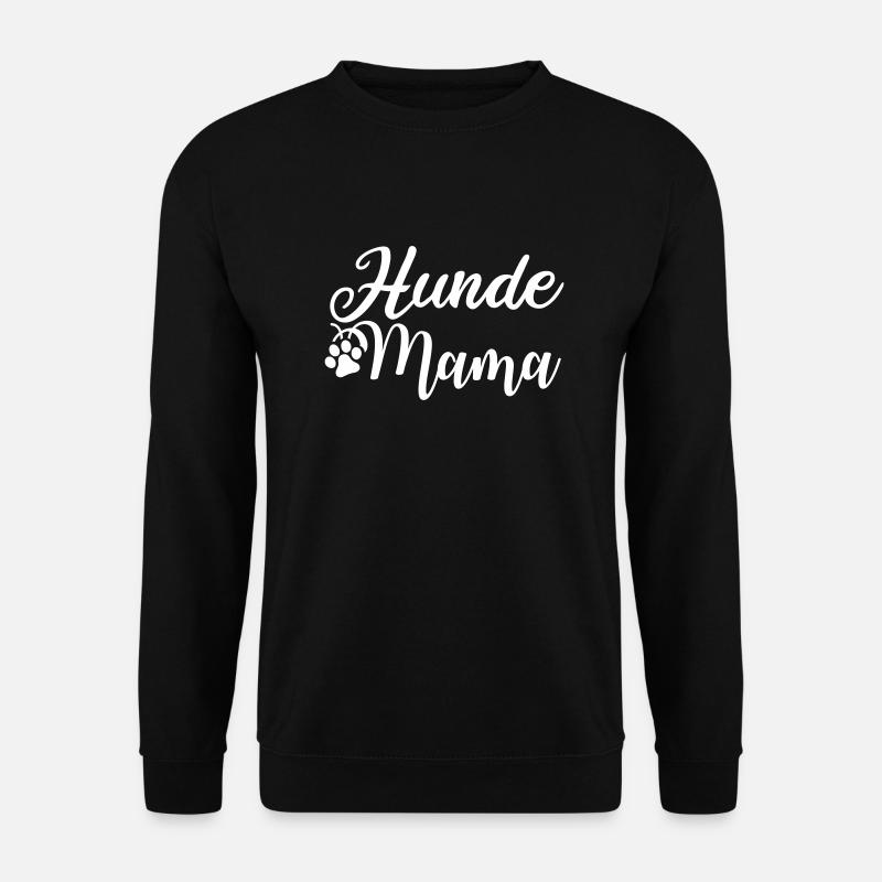 hunde mama pfote - Unisex Pullover - Schwarz