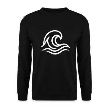 Sea Wave Ocean - Unisex Sweatshirt - black - Front - Alina (178cm) & Michal (187cm)