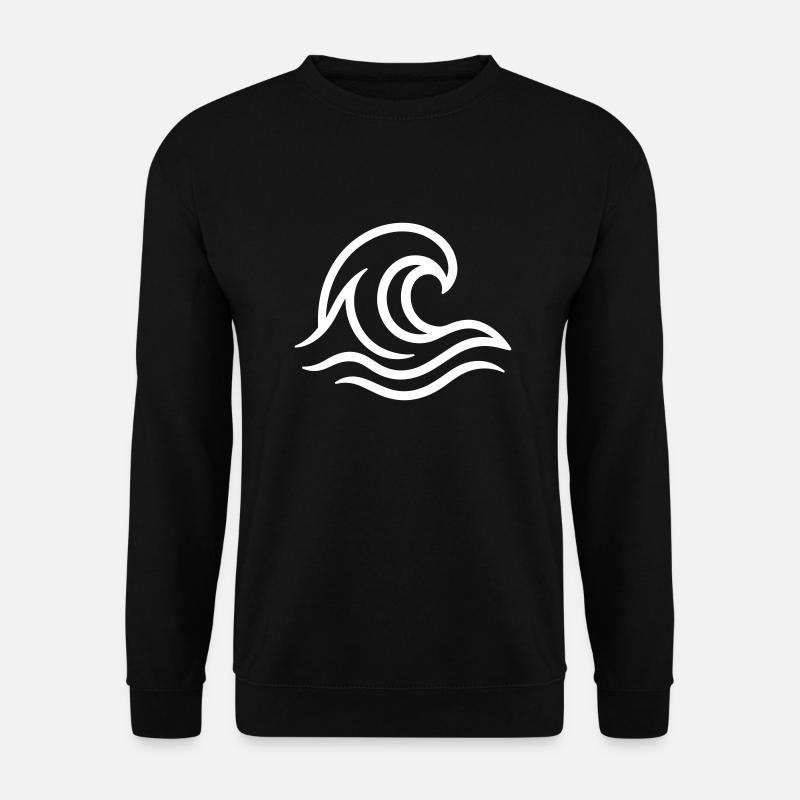 Meer Welle Ozean - Unisex Pullover - Schwarz