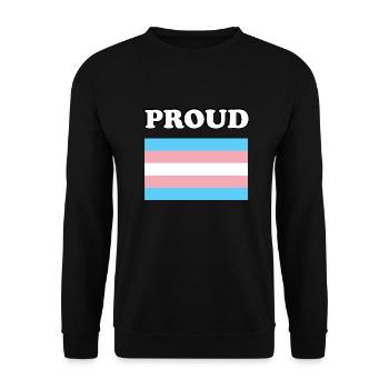 Trans Pride transpride Flag - Unisex Sweatshirt - black - Front - Alina (178cm) & Michal (187cm)