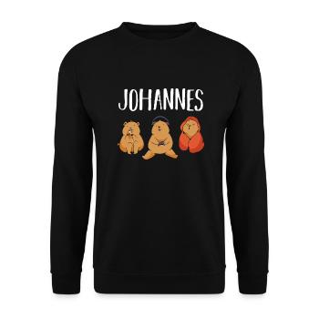 Gamer Zocker Zocken Gaming Johannes - Sweat-shirt Unisexe - noir - Devant - Alina (178cm) & Michal (187cm)