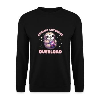 Faultiere trinken Bubble Tea Galaxie Boba Faultier - Unisex Pullover - Schwarz - Vorne - Alina (178cm) & Michal (187cm)