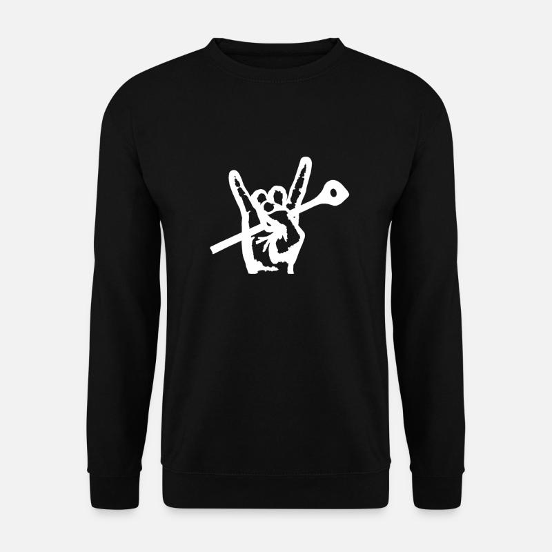 Rockhand, Hand, Metal, Rock, Kitchen, Küche, Koch, - Unisex Pullover - Schwarz
