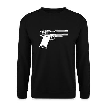 Pistolet - Sweat-shirt Unisexe - noir - Devant - Alina (178cm) & Michal (187cm)