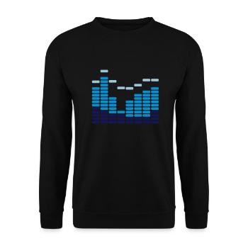 Equalizer blue - Unisex Pullover - Schwarz - Vorne - Alina (178cm) & Michal (187cm)