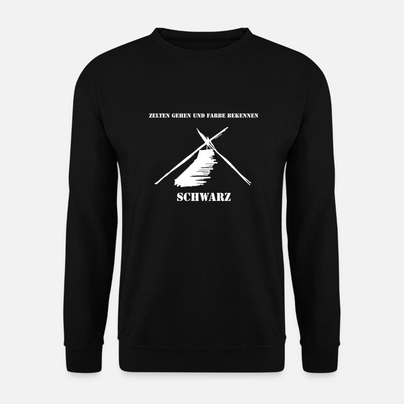 Kothe - GO CAMPING ET COULEUR NOIR CONFESS - Sweat-shirt Unisexe - noir