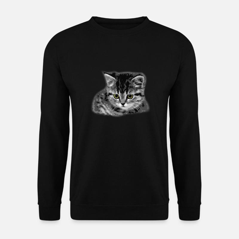 Cat - Yellow Eyes - Unisex Sweatshirt - black