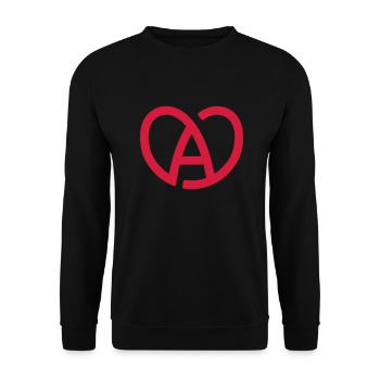 Alsace Coeur_V1 - Sweat-shirt Unisexe - noir - Devant - Alina (178cm) & Michal (187cm)