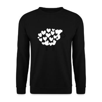 Mouton d'amour - Sweat-shirt Unisexe - noir - Devant - Alina (178cm) & Michal (187cm)